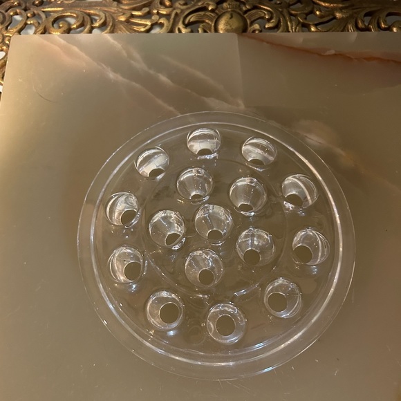 Vintage Accents Vintage Large Glass Flower Frog 6 Hole Poshmark